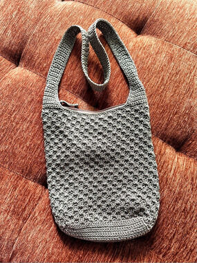 Warren Reed Crochet Shoulder Bag in Brown